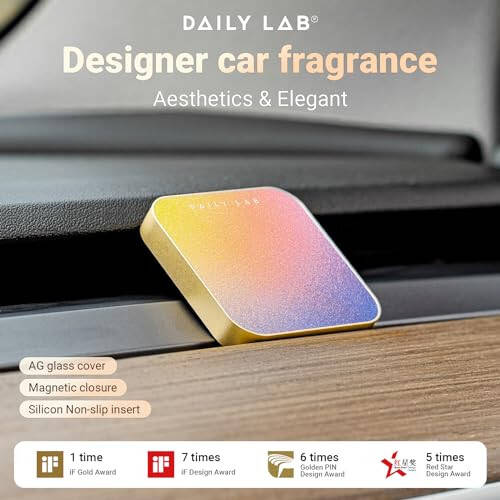 DAILY LAB Star Glow Tesla Air Freshener, Car Fragrance Diffuser with 2 Refills for Tesla Model 3 / Model Y, Star Glow, White Peach Oolong - 3