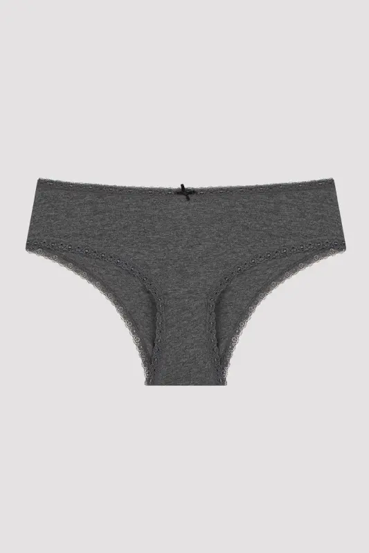 Daily Lace Pamuklu 3lü Gri Hipster Külot-Gri - 4