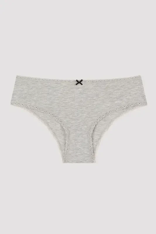 Daily Lace Pamuklu 3lü Gri Hipster Külot-Gri - 3