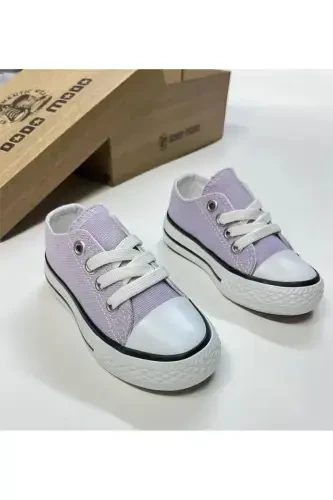 Daily Linen Casual Lilac Baby & Kids Sneaker Converse Shoes-Lilac - YMN AYAKKABI (1)