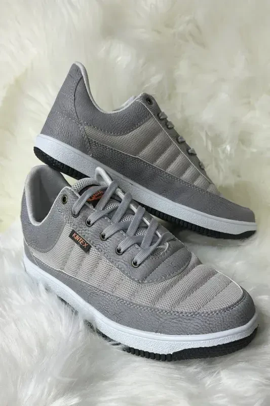 Daily Men's Ice Grey Sneaker Lace-up Casual Mesh Breathable Walking Sports Shoe-ICE - İMERSHOES