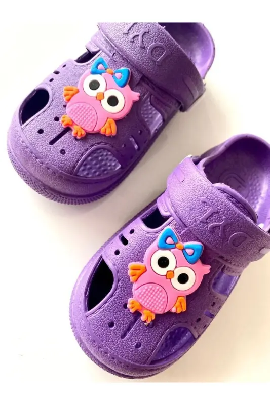 Daily Orthopedic Non-Slip Sole Animal Figured Kids Sandal Slipper 0002-purple - 1