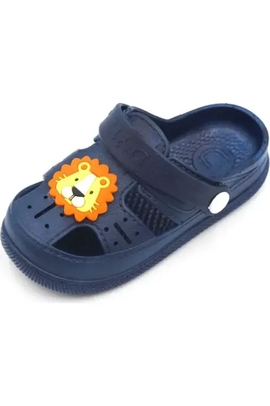 Daily Orthopedic Non-Slip Sole Animal Figured Kids Sandal Slipper-Navy Blue - 2