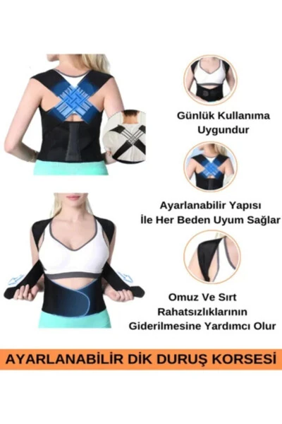 Daily Upright Posture Kyphosis Scoliosis Brace Back Posture Corrector Posture Corrector Hunchback Shoulder Brace - 3