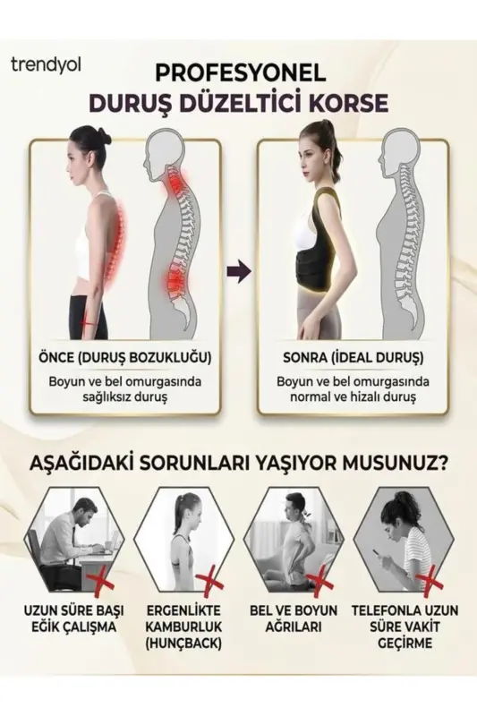 Daily Upright Posture Kyphosis Scoliosis Brace Back Posture Corrector Posture Corrector Hunchback Shoulder Brace - 3