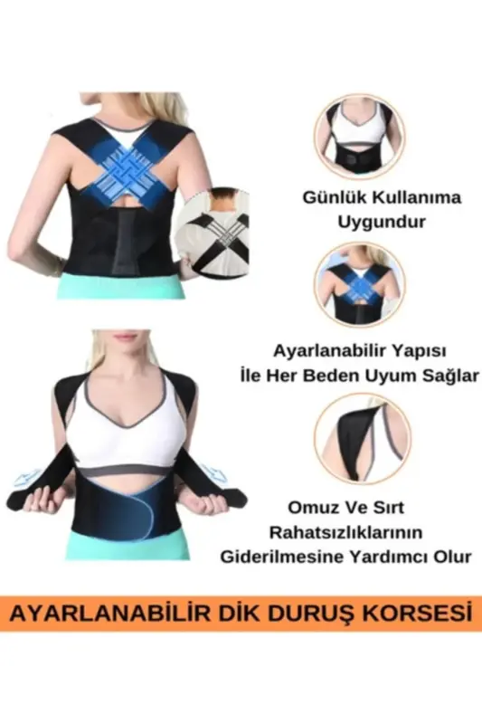 Daily Upright Posture Kyphosis Scoliosis Brace Back Posture Corrector Posture Corrector Hunchback Shoulder Brace - 7