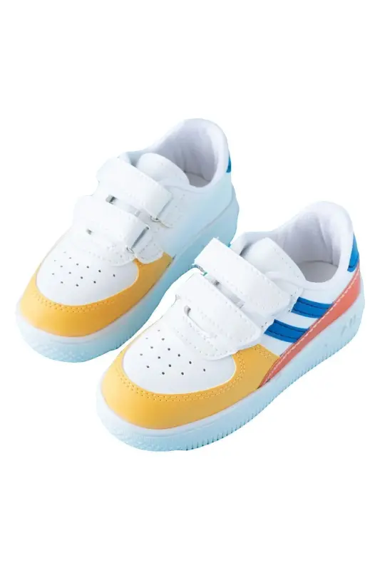 Daily Use Kid Shoe/Sneaker-WhiteBlueYellow - 1