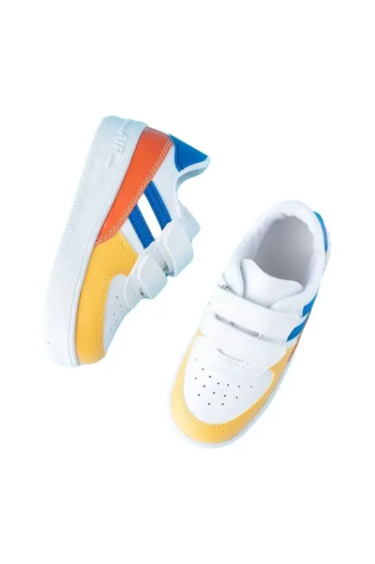 Daily Use Kid Shoe/Sneaker-WhiteBlueYellow - 2
