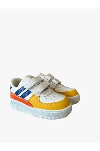 Daily Use Kid Shoe/Sneaker-WhiteBlueYellow - 3