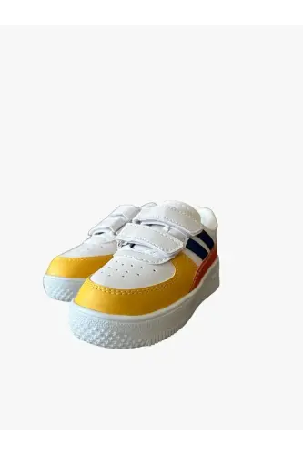 Daily Use Kid Shoe/Sneaker-WhiteBlueYellow - 4