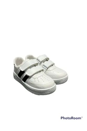 Daily Use Kids Shoes/Sneakers - White Black - ALTUVATEKS (1)