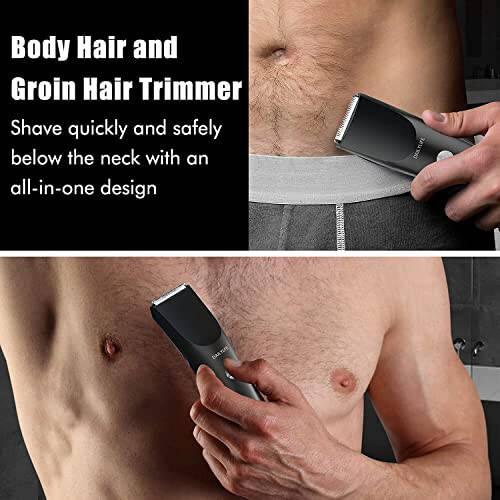 DAILYLIFE Beard Trimmer for Men, Adjustable Hair Clipper for Full-Body Grooming, Rechargeable Electric Groin Razor for Dad, Hygiene Waterproof Buzzer in Bathroom - 6