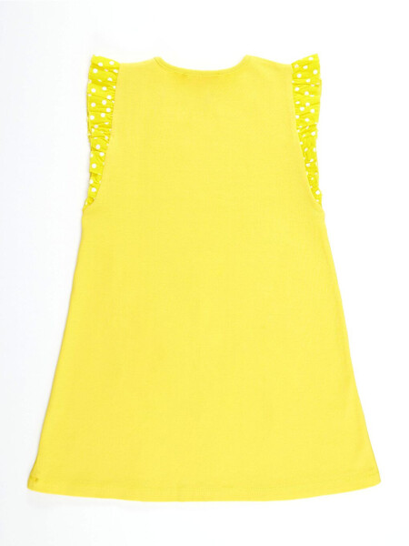 Daisy Cotton Yellow Dress for Girls - 4