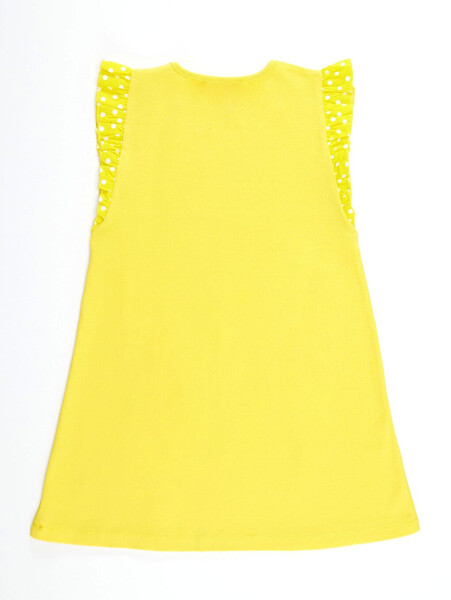 Daisy Cotton Yellow Dress for Girls - 9