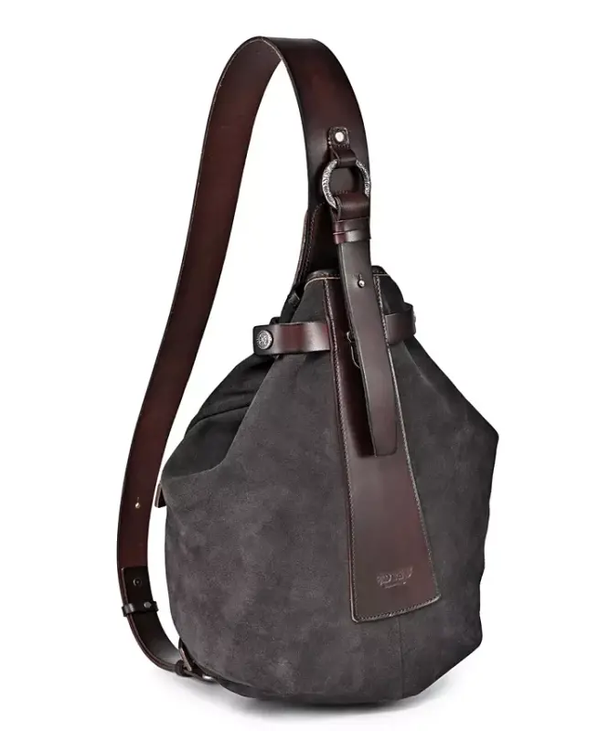 Daisy Medium Leather Sling Bag - Gray - 8