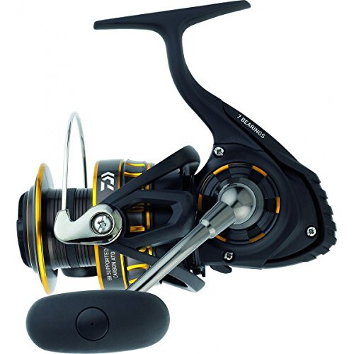 Daiwa BG8000 BG Saltwater Spinning Reel, 8000, 5.3: 1 Gear Ratio, 6+1 Bearings, 53.30” Retrieve Rate, 33 lb Max Drag, Black/gold - 2