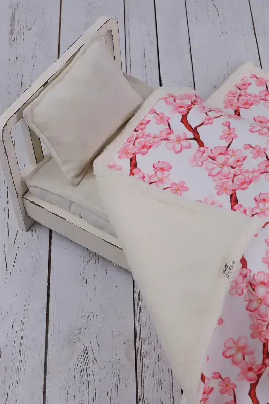 DalChichek Bebek Battaniyesi Qalin Qo'y Juni Battaniye-Oq - 3