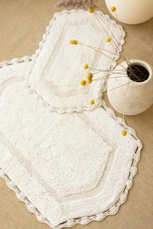 Dale Banyo Paspası 2'li Ekru 40x60+60x90-Ekru - 2