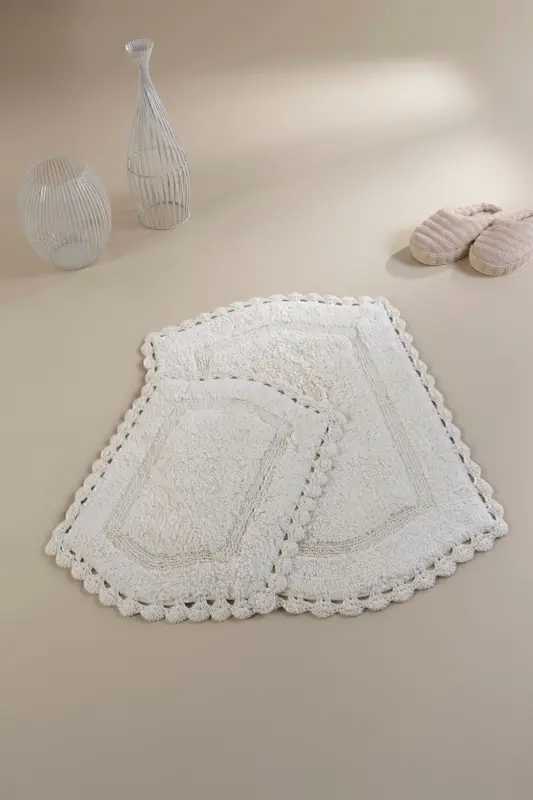 Dale Banyo Paspası 2'li Ekru 40x60+60x90-Ekru - 4