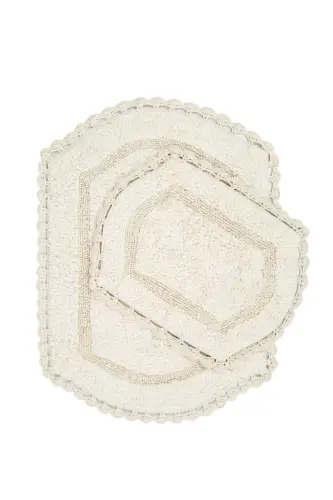 Dale Banyo Paspası 2'li Ekru 40x60+60x90-Ekru - 5