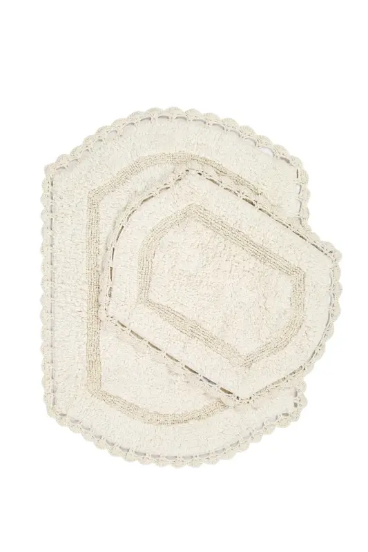 Dale Banyo Paspası 2'li Ekru 40x60+60x90-Ekru - 5