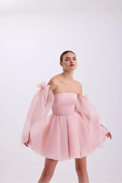 Dalya Pudra Pushti Ko'ylaksiz Mini Libos - 4