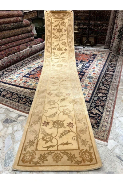 Dalyana qoʻlda toʻqilgan yoʻl qoplami, birinchi darajali sifatli ipak-jun qoʻshmasi, yupqa toʻqilgan, oʻlchami 4x80 sm - 2