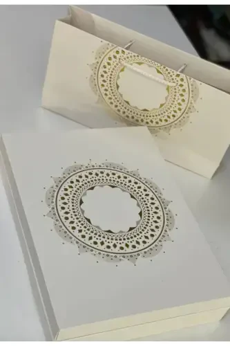 Damat Bohçası Gelin Bohçası Seccade Seti Nişan Bohçası Çeyizlik Set Çeyizlik Seccade-gold - 5