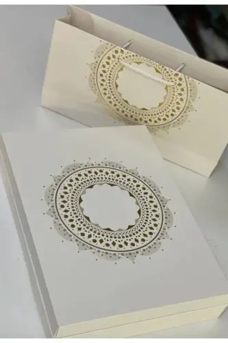 Damat Bohçası Gelin Bohçası Seccade Seti Nişan Seccade Takımı-kahverengi - 3