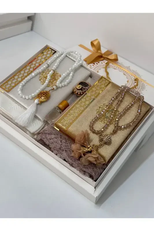 Damat Bohchasi Gelin Bohchasi Seccade Seti Nishon Bohchasi Cheyizlik Set Cheyizlik Seccade-gold - 1