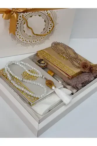 Damat Bohchasi Gelin Bohchasi Seccade Seti Nishon Bohchasi Cheyizlik Set Cheyizlik Seccade-gold - 4