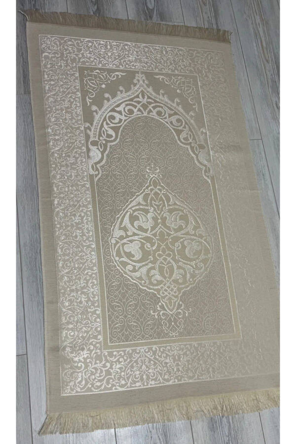 Damat Bohçası Gelin Bohçası Seccade Seti Nişan Bohçası Çeyizlik Set Seccade Takımı - gri beyaz - 5
