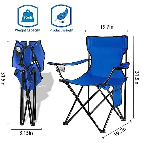 Damei century Folding Camping Chairs- Lightweight, Portable Chair for Beach, Lawn, Outdoor Sports - 3