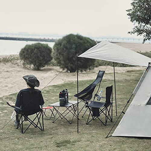 Damei Century Portable Camping Chairs Enjoy The Outdoors with a Versatile Folding Chair, Sports Chair, Outdoor Chair & Lawn Chair, Blue - 2