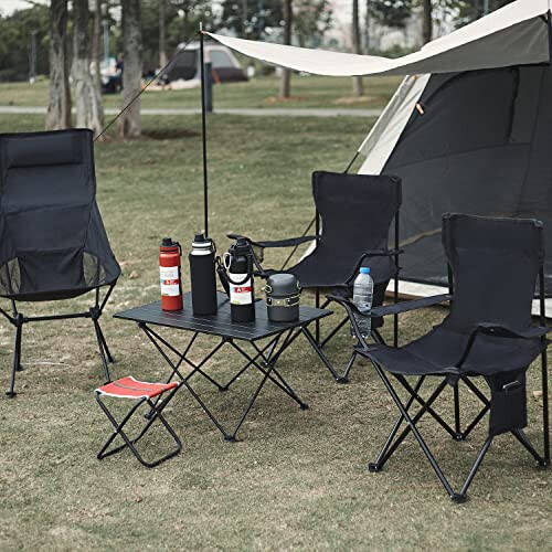 Damei Century Portable Camping Chairs Enjoy The Outdoors with a Versatile Folding Chair, Sports Chair, Outdoor Chair & Lawn Chair, Blue - 5