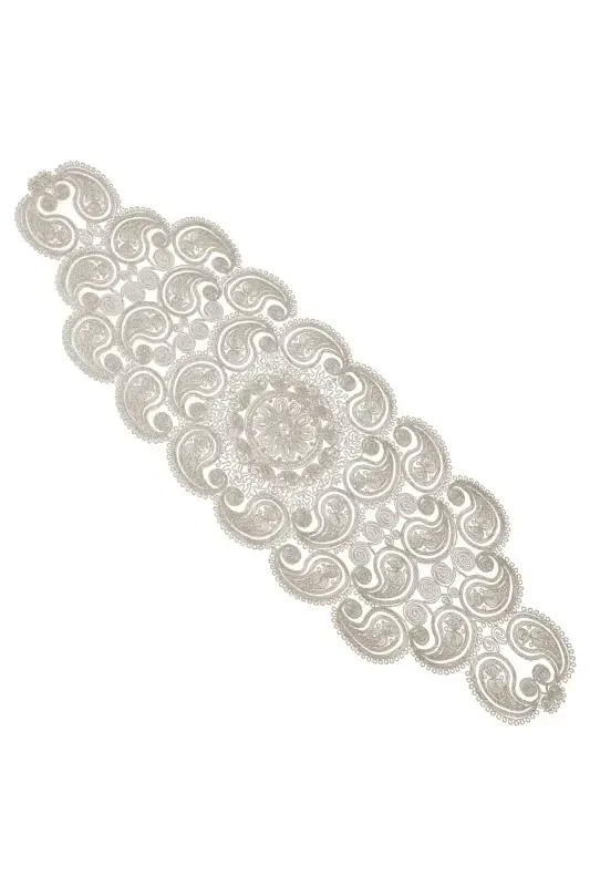 Дамла 5 Пачка Люкс Runner Salon Oda Sehpa Masa Ортю Такими Француз Гюпюрлю Чейизлик Сет Сютлю Кахве-Сютлюкахве - 2