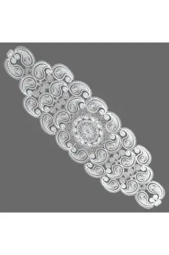 Damla 5 Parça Hashamatli Stol Yuguruvchi Mehmonxona Xona Divan Stol Stol Yopish Takimi Frantsuz To'ri Bilan Jihozlangan Sep Ekrusi-Ekrusi - 3