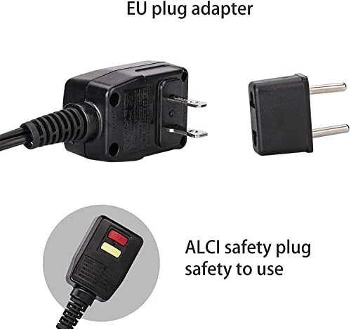 DAN Technology Compact Travel Hair Dryer, 1800 Watts, Black, Ceramic, with Concentrator & Diffuser, European Plug, Folding Handle, Fast Drying for Women and Men - 5