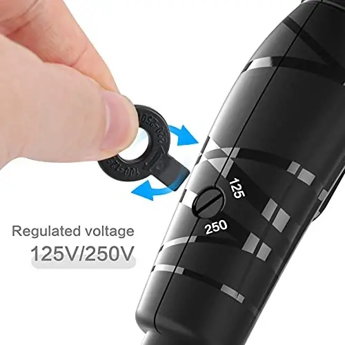 Dan Technology Lightweight Travel Hair Dryer,Portable Mini BlowDryer with Concentrator&Diffuser, with Nozzle AttacModazoneent Ceramic, - 2