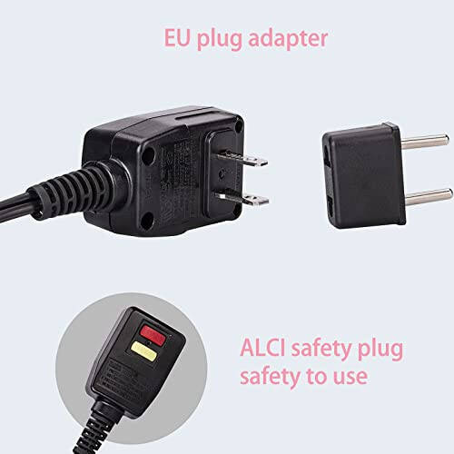 DAN Technology Travel Ikki Voltajli Mini Soch Quritgich Kontsentrator bilan, Diffuzorli Kichik Soch Quritgich, Yevropa Fişi bilan Yevropa Soch Quritgich, Ayollar uchun Pushti Soch Quritgich - 5