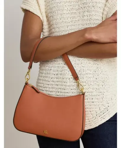Danni Crosshatch Leather Small Shoulder Bag - Red Terracotta - 6
