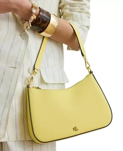 Danni Crosshatch Leather Small Shoulder Bag - Yellow - Lauren Ralph Lauren (1)