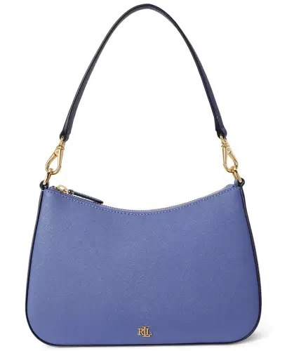 Danni Small Crosshatch Leather Slim Shoulder Bag - Blue - 1