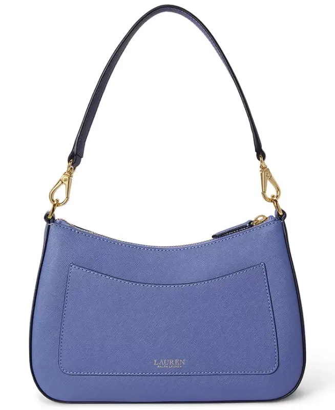 Danni Small Crosshatch Leather Slim Shoulder Bag - Blue - 3