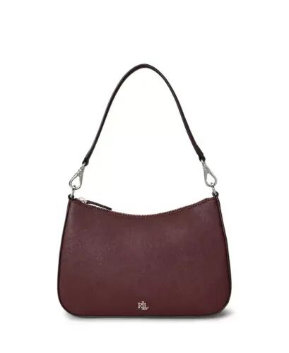 Danni Small Crosshatch Leather Slim Shoulder Handbag - Dark Garnet - 1