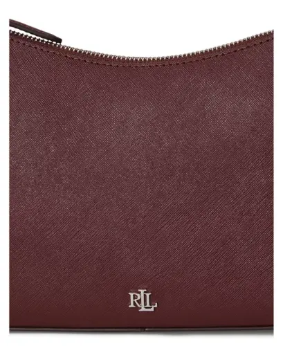 Danni Small Crosshatch Leather Slim Shoulder Handbag - Dark Garnet - 6