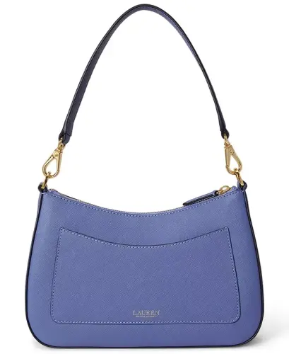 Danni Small Crosshatch Leather Slim Shoulder Bag - Blue - 4