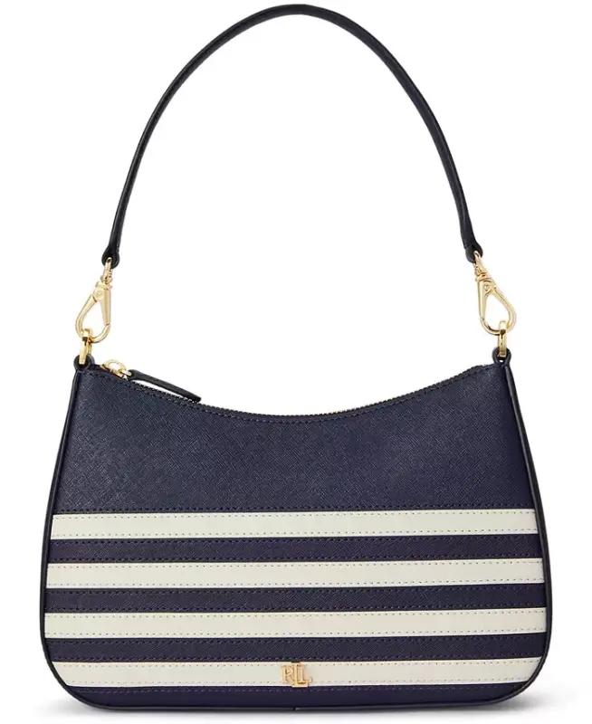Danni Small Slim Shoulder Bag - Refined Navy/Soft White - LAUREN RALPH LAUREN