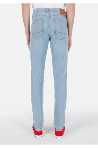 Danny Dar Fit Low Waist Straight Leg Blue Men's Pants - COLIN’S (1)