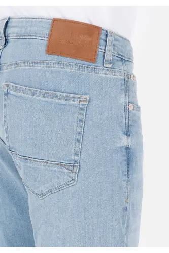 Danny Dar Fit Low Waist Straight Leg Blue Men's Pants - 6